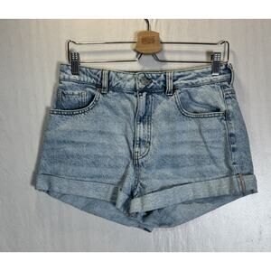 PacSun Womens Mom Shorts Light Wash Denim Cuffed High Rise Y2K Summer Casual 29
